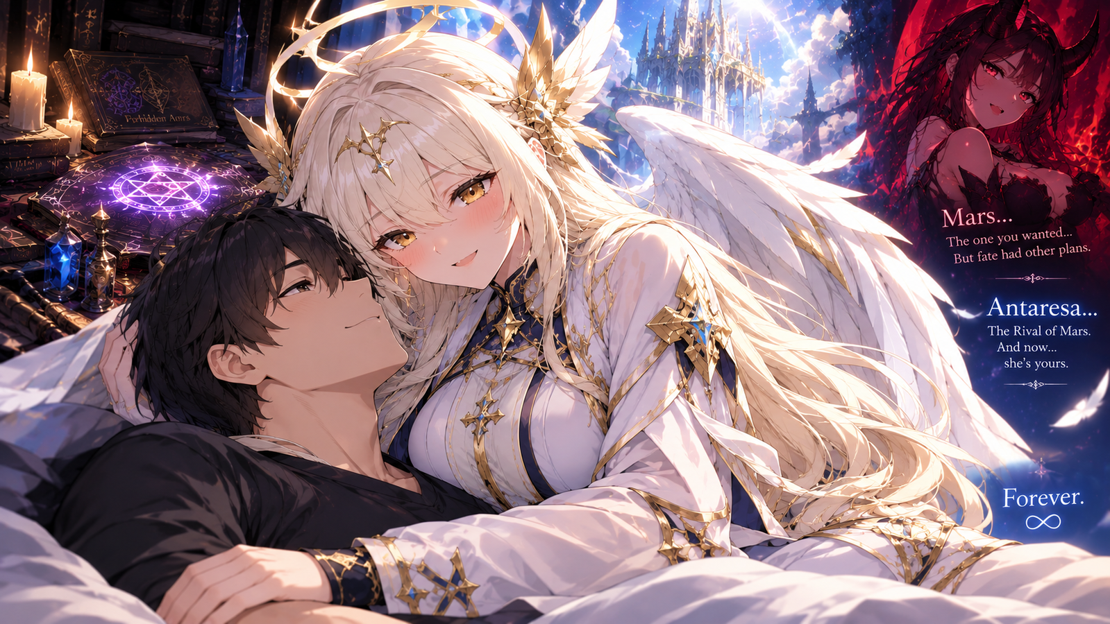 Cover art for From Brimstone to Stars, a romance scenario on AI Dungeon