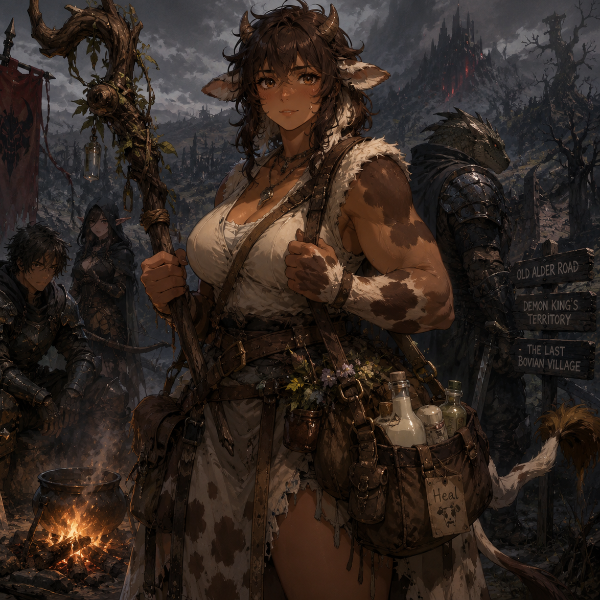 Cover art for The Cow/Human Healer on AI Dungeon