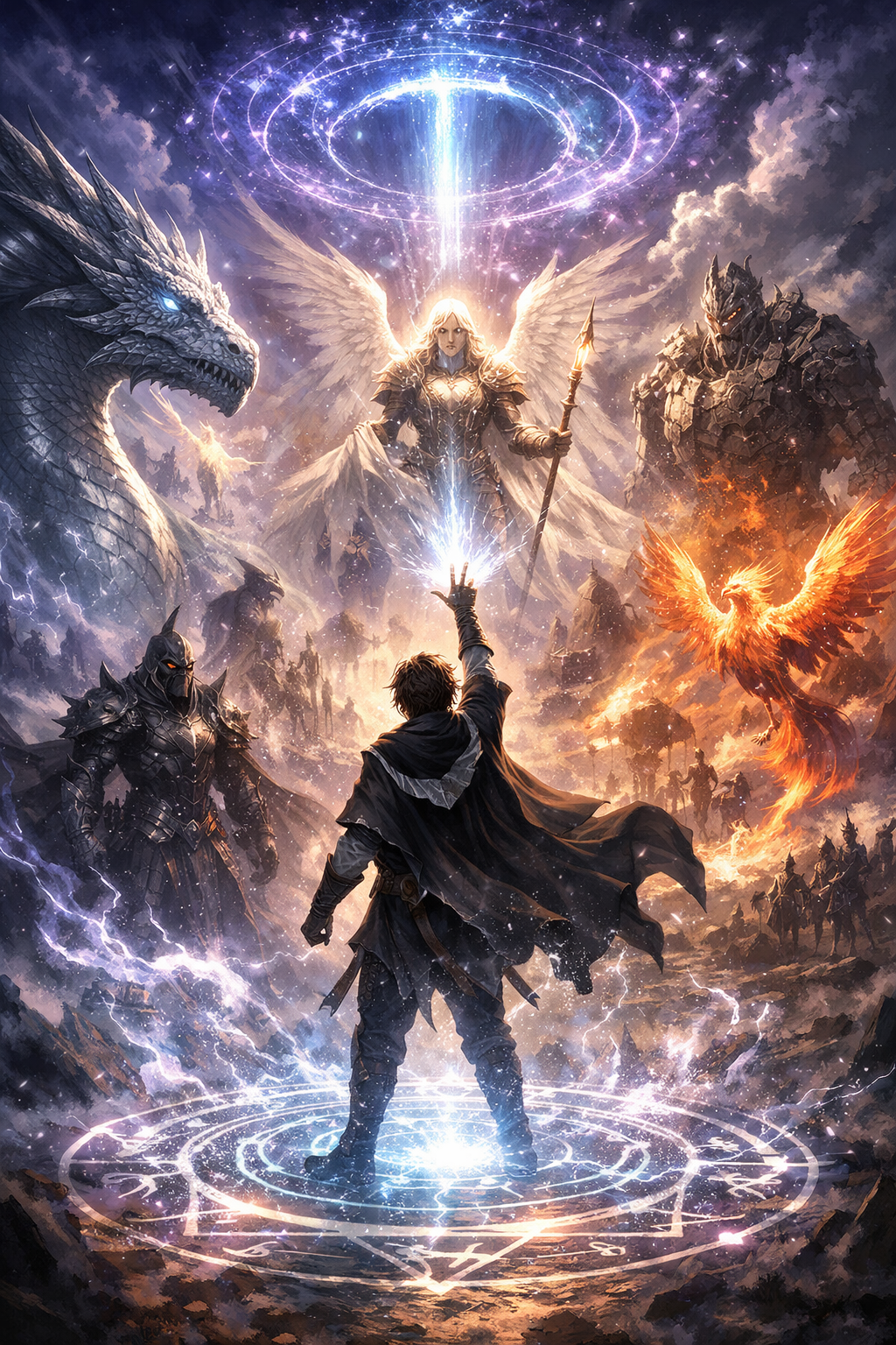 Cover art for The Orphan, The Summoner, and The Hero on AI Dungeon