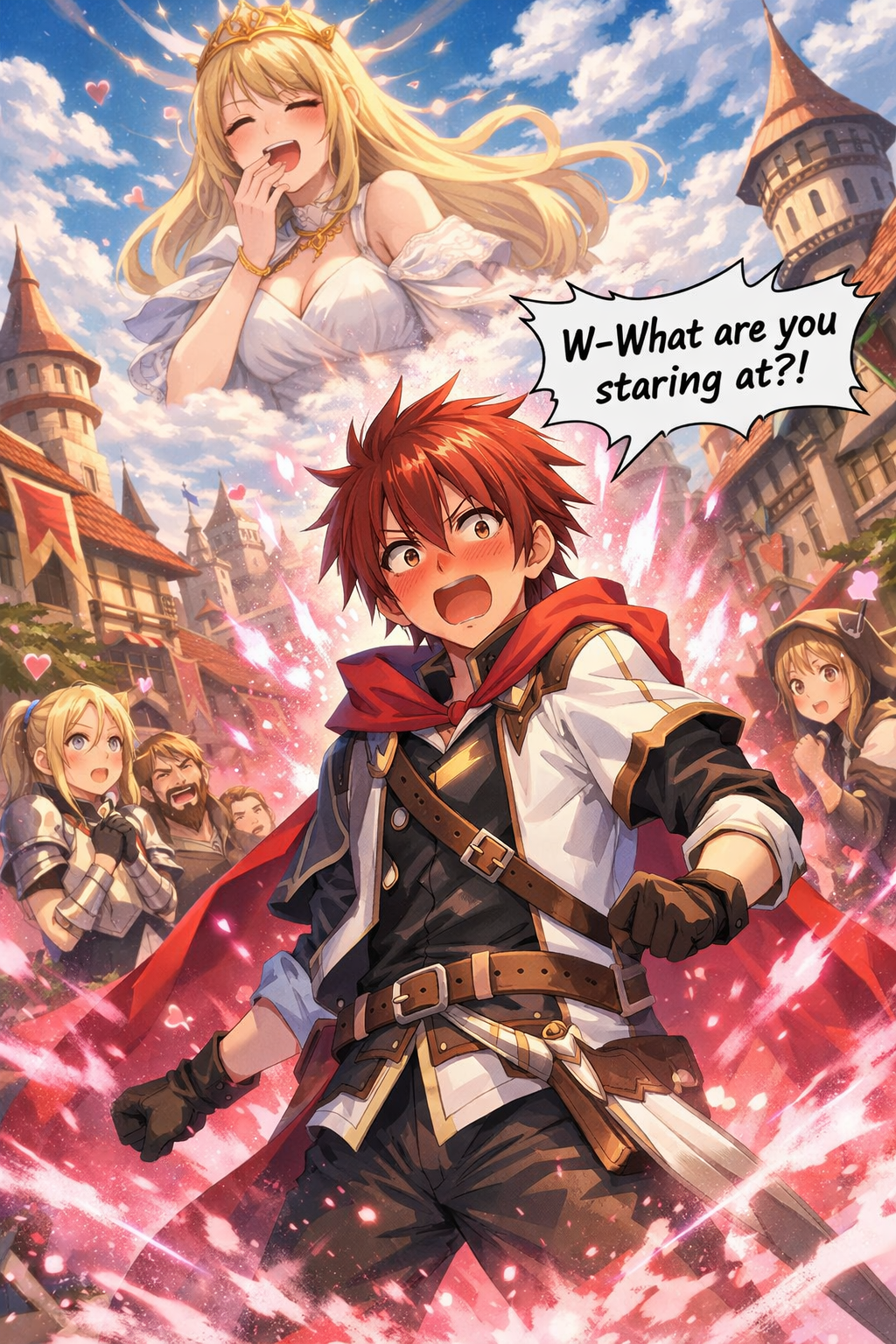 Cover art for The Tsundere Hero’s Emotional Death Spiral, a fantasy scenario on AI Dungeon