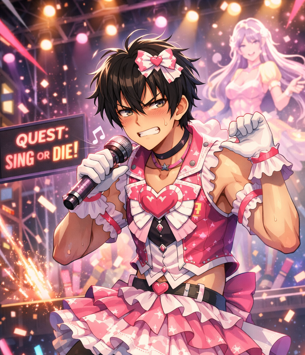 Cover art for The Idol Hero From Hell, a fantasy scenario on AI Dungeon