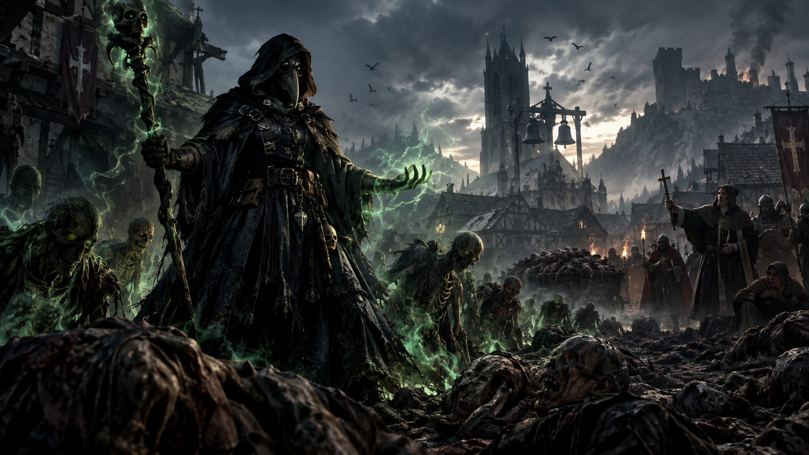 Cover art for Necromancer In The Plague on AI Dungeon