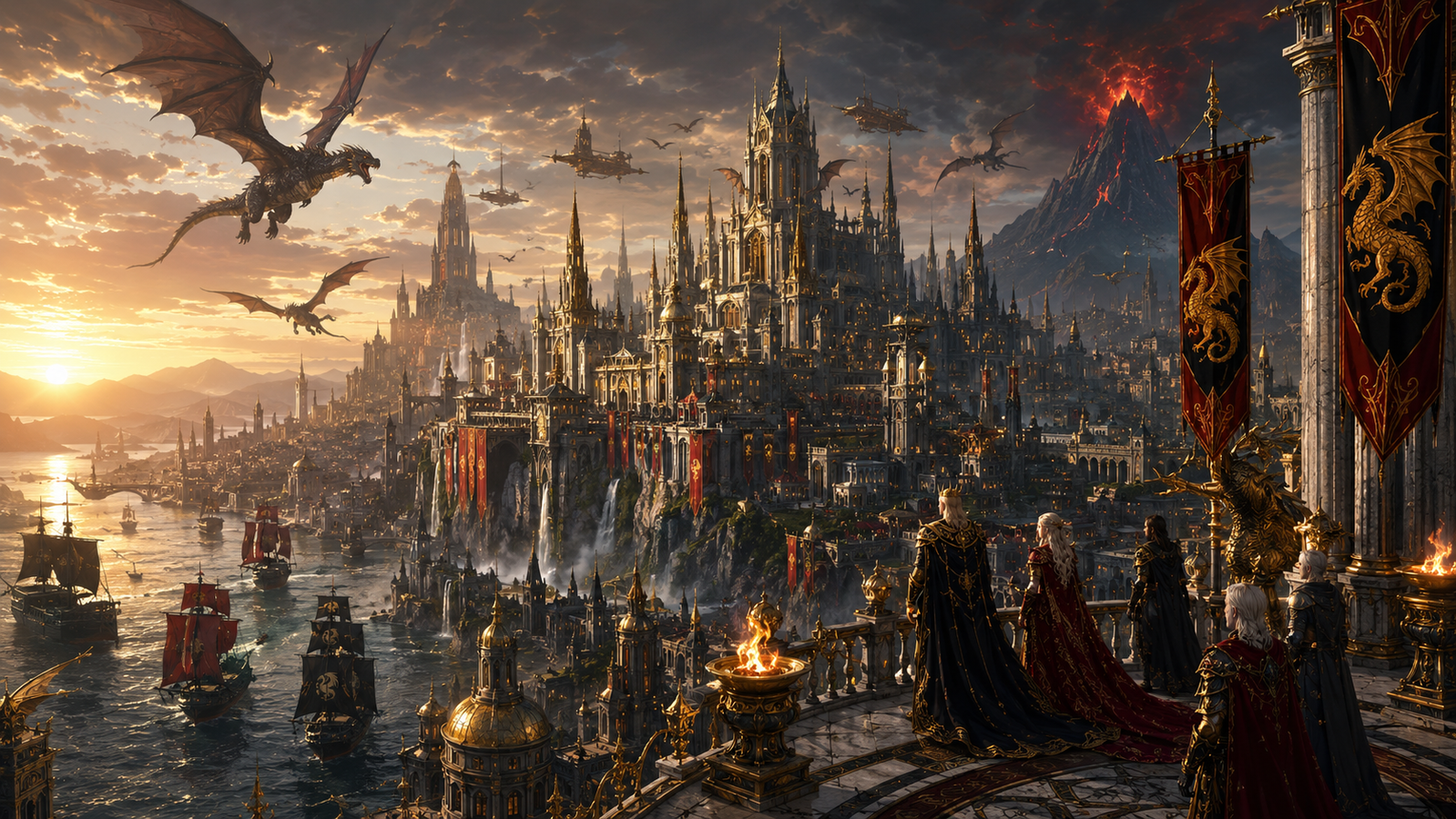 Cover art for The Obsidian Heart of Dragona, a dragon scenario on AI Dungeon