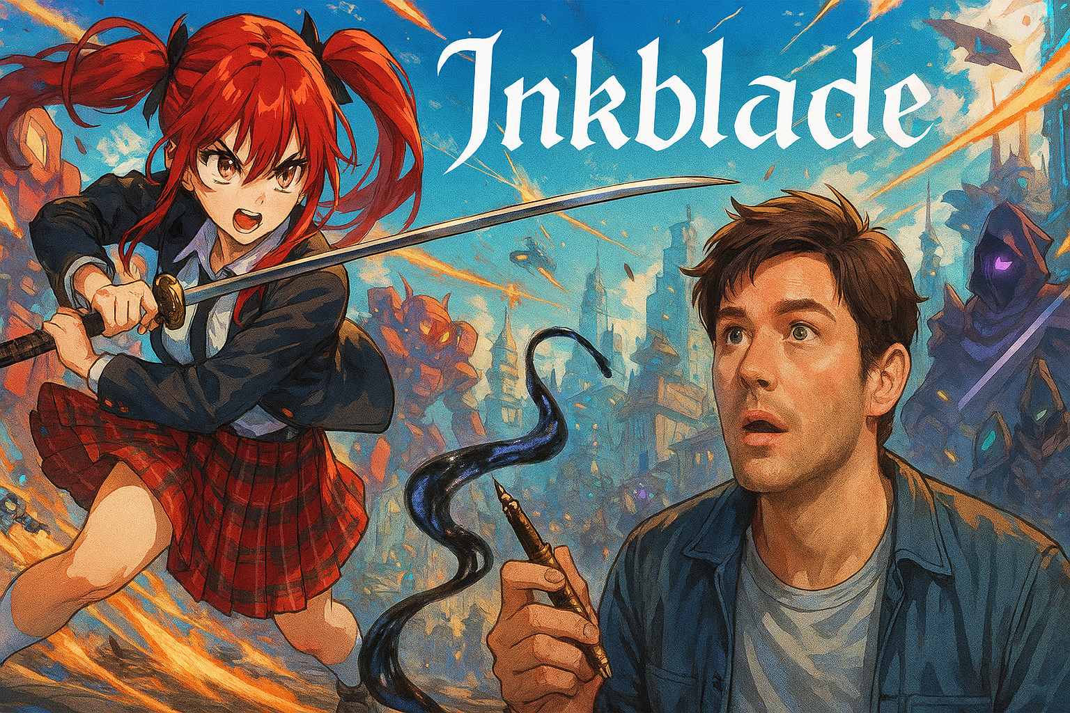 Cover art for Inkblade, an anime scenario on AI Dungeon