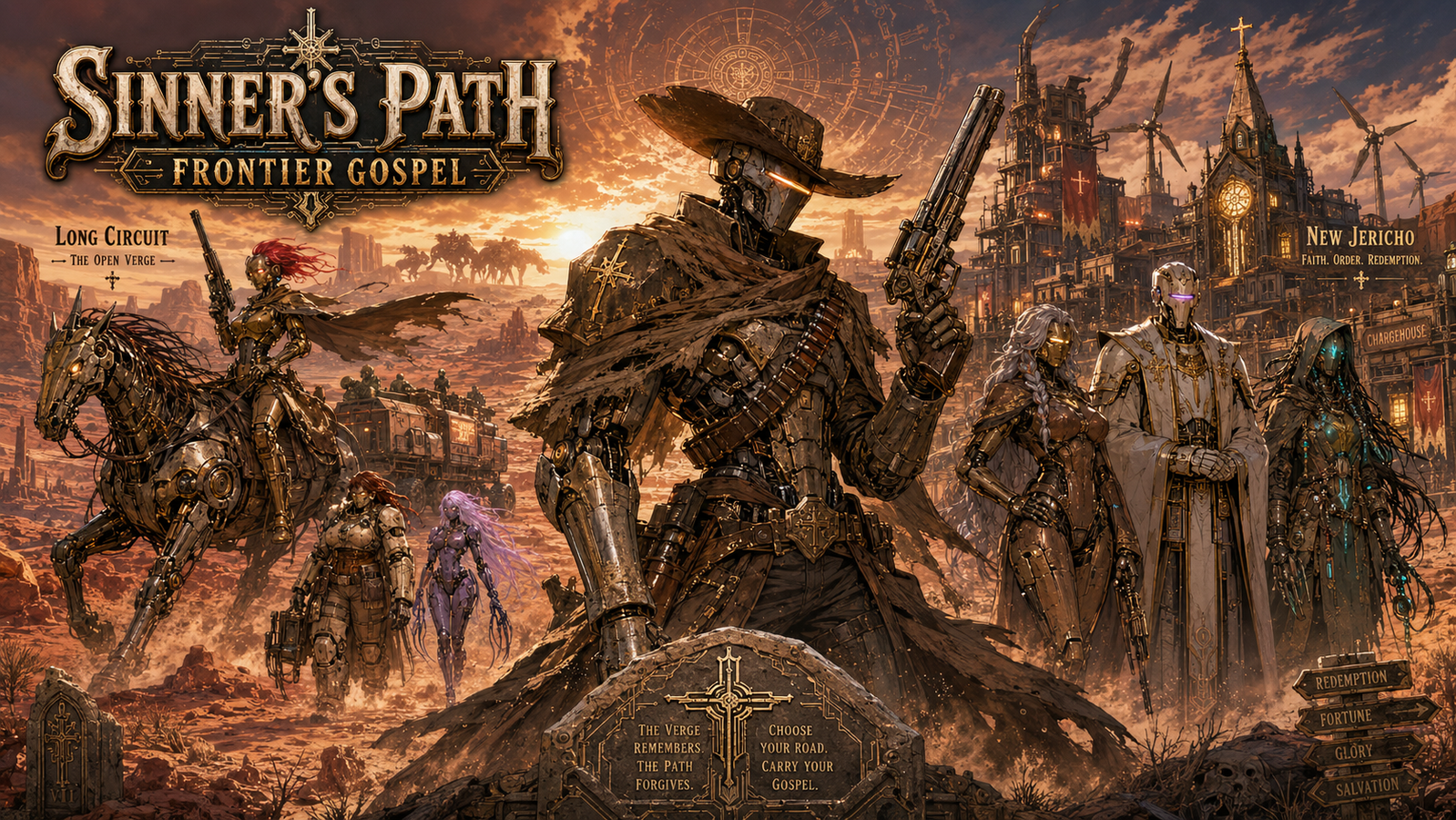 Cover art for Sinner's Path: Frontier Gospel, a western scenario on AI Dungeon