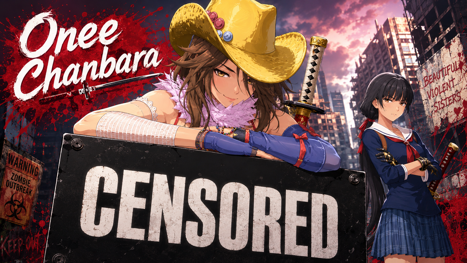 Cover art for Onee Chanbara, an anime scenario on AI Dungeon