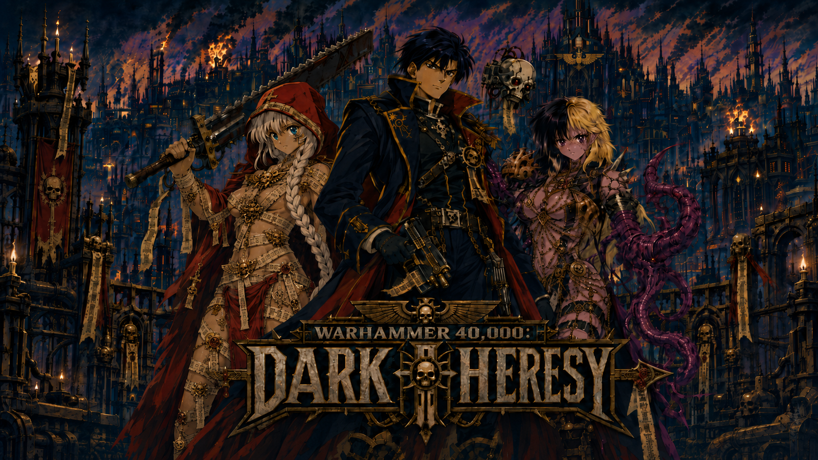 Cover art for Warhammer 40,000: Dark Heresy, a warhammer 40 k scenario on AI Dungeon