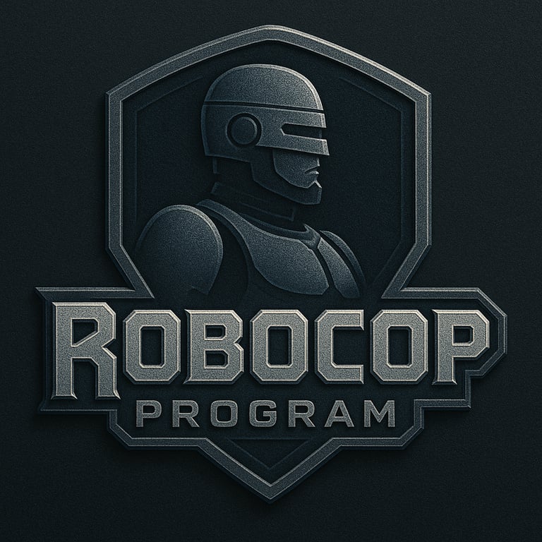 Cover art for RoboCop Program, a gritty scenario on AI Dungeon