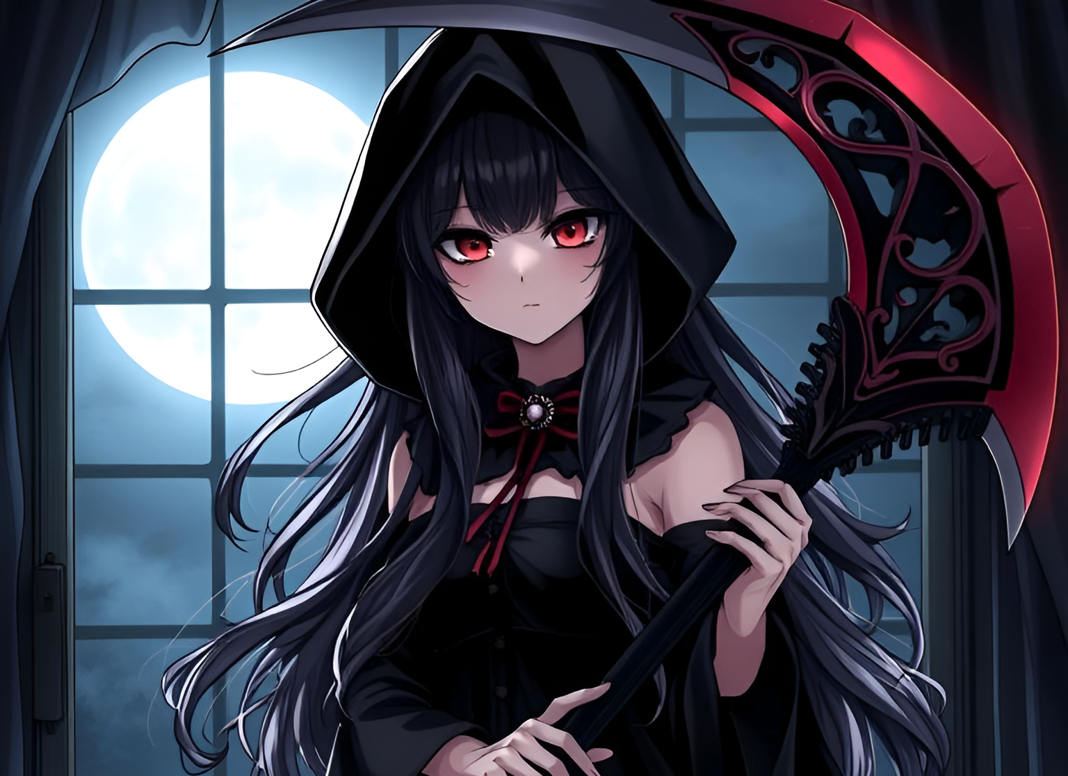 Cover art for Grim reaper who reaped my heart., a mistaken identity scenario on AI Dungeon