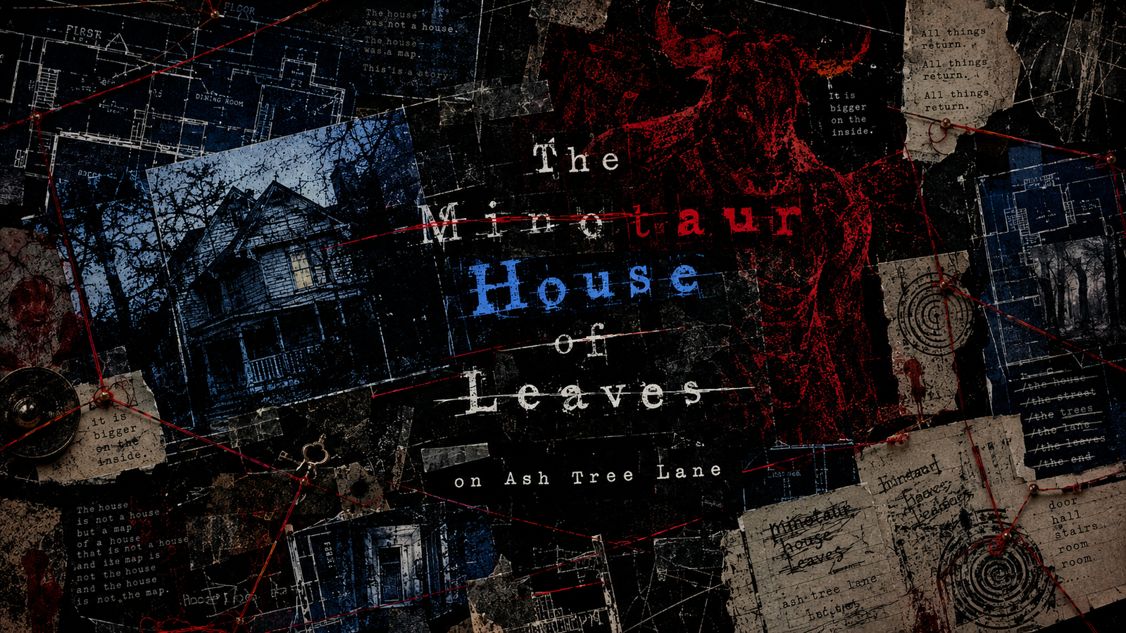 Cover art for The M̶i̶n̶o̶t̶a̶u̶r̶ House o̶f̶ ̶L̶e̶a̶v̶e̶s̶ on Ash Tree Lane, a horror scenario on AI Dungeon