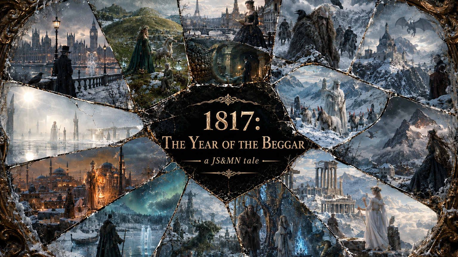 Cover art for 1817: The Year of the Beggar a JS&MN tale, a susanna clarke scenario on AI Dungeon