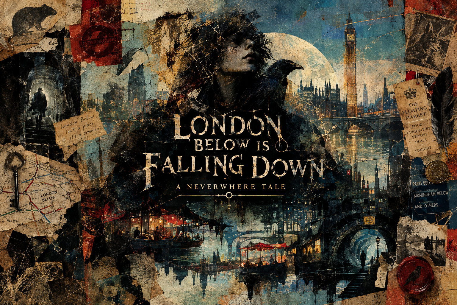 Cover art for London Below Is Falling Down: a Neverwhere tale, a neverwhere scenario on AI Dungeon