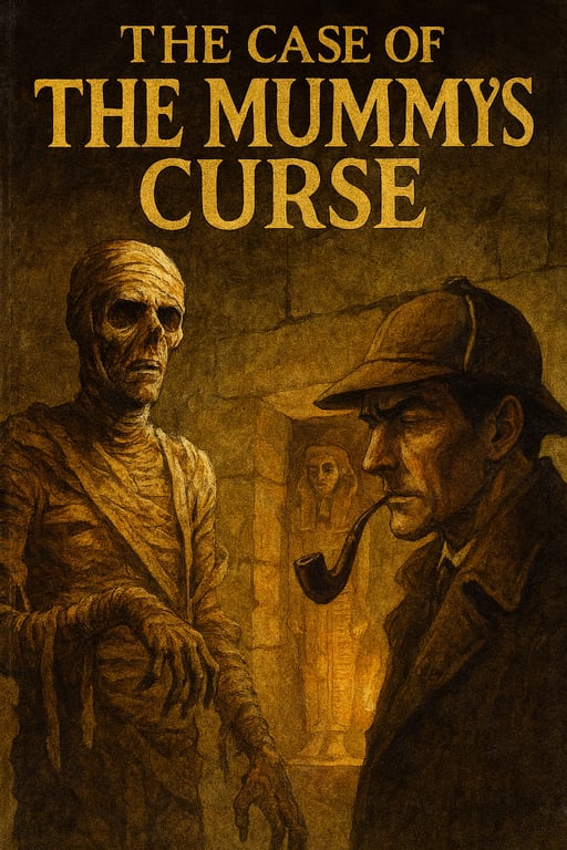Cover art for Sherlock Holmes & The case of the mummy's curse, a mystery scenario on AI Dungeon