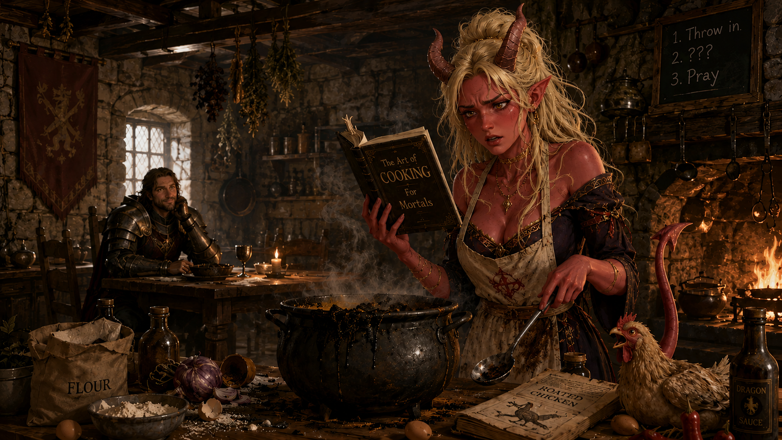 Cover art for Your Maid is a Demon Queen, a demons scenario on AI Dungeon
