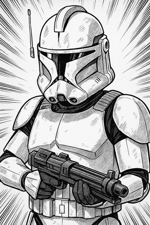 Cover art for A Day in the Life of A Clone Trooper, a sci fi scenario on AI Dungeon