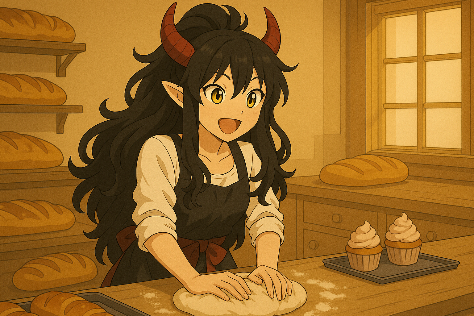 Cover art for The Demon Queen’s Bakery, a romance scenario on AI Dungeon