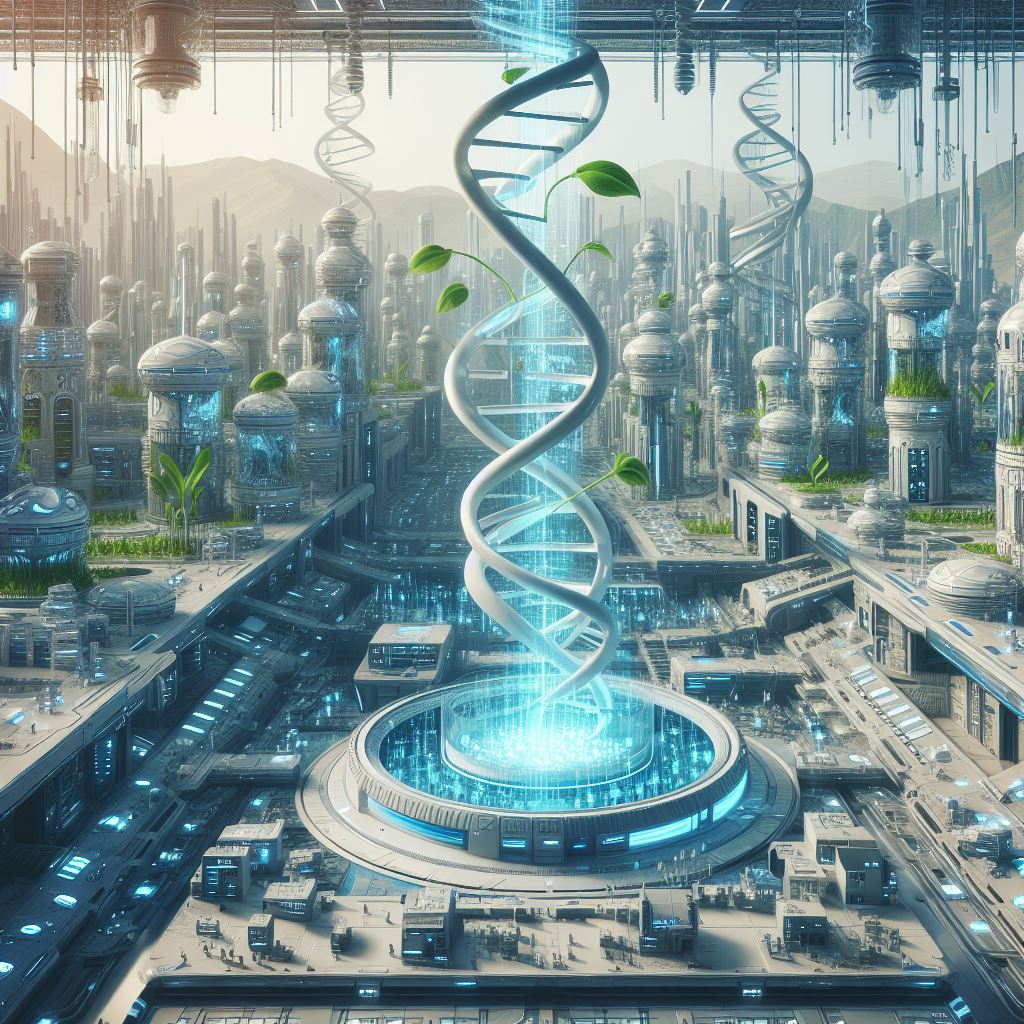 Cover art for Genetica, a sci fi scenario on AI Dungeon