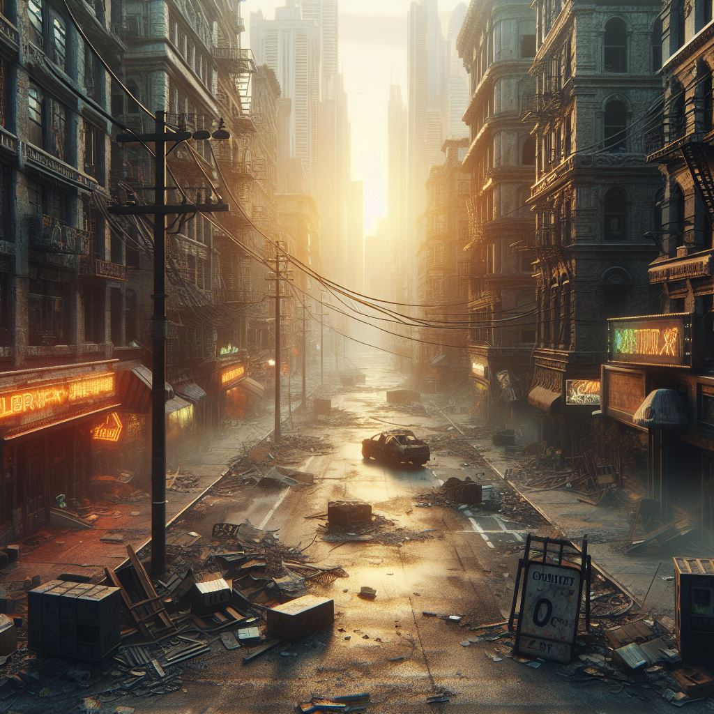 Cover art for Neo-Electra, a cyberpunk scenario on AI Dungeon