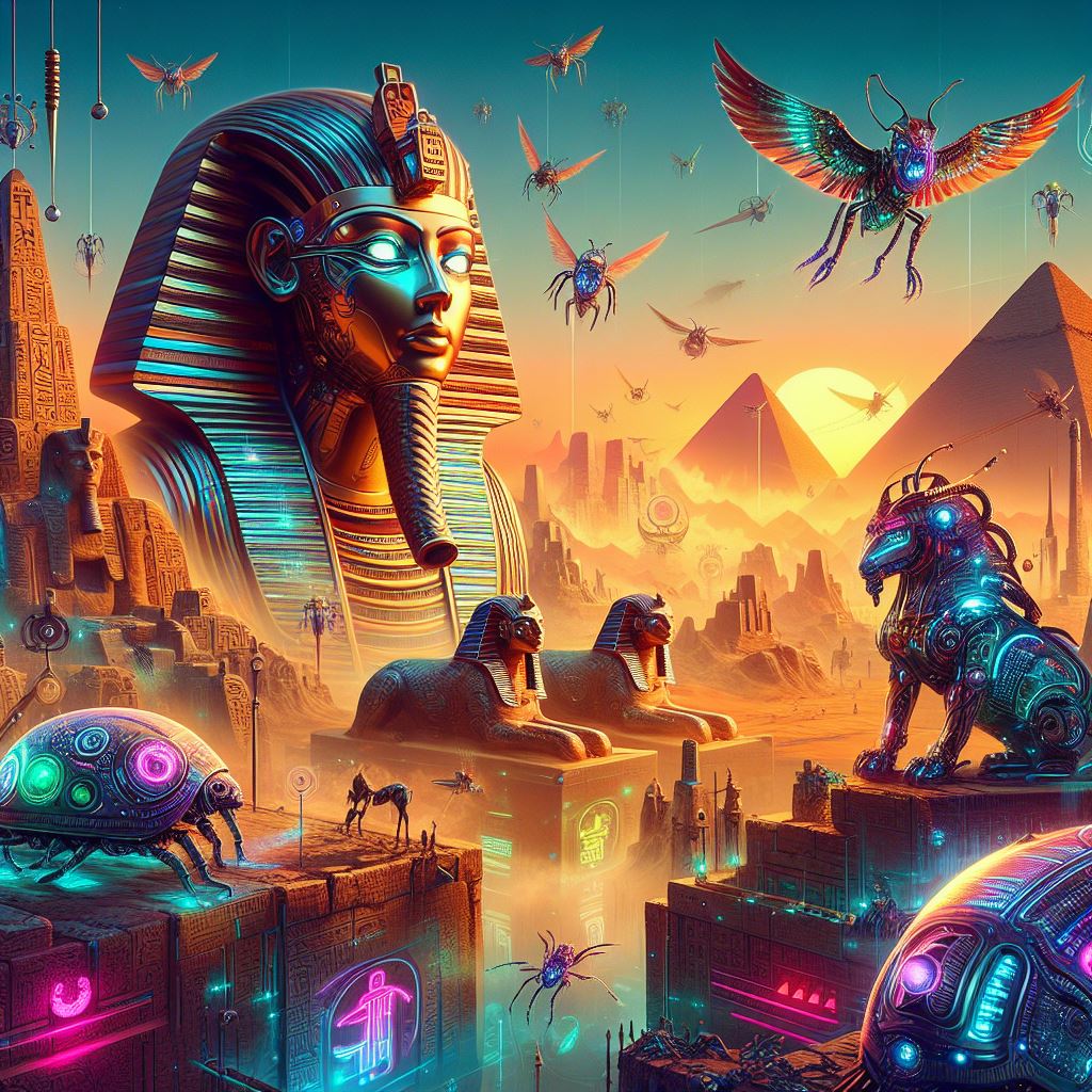 Cover art for Aegyptech, an uchronia scenario on AI Dungeon