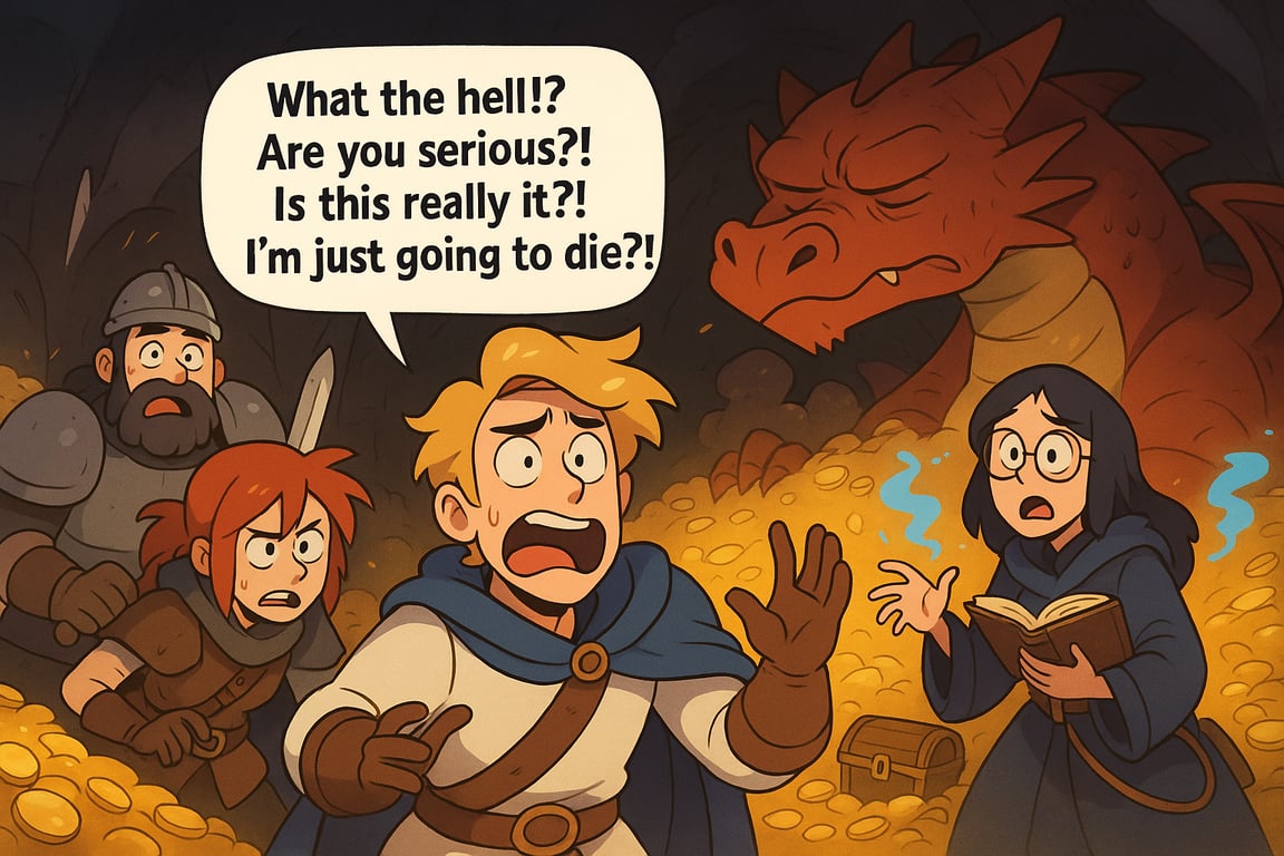 Cover art for How to Rob a Dragon (Poorly), a heist scenario on AI Dungeon