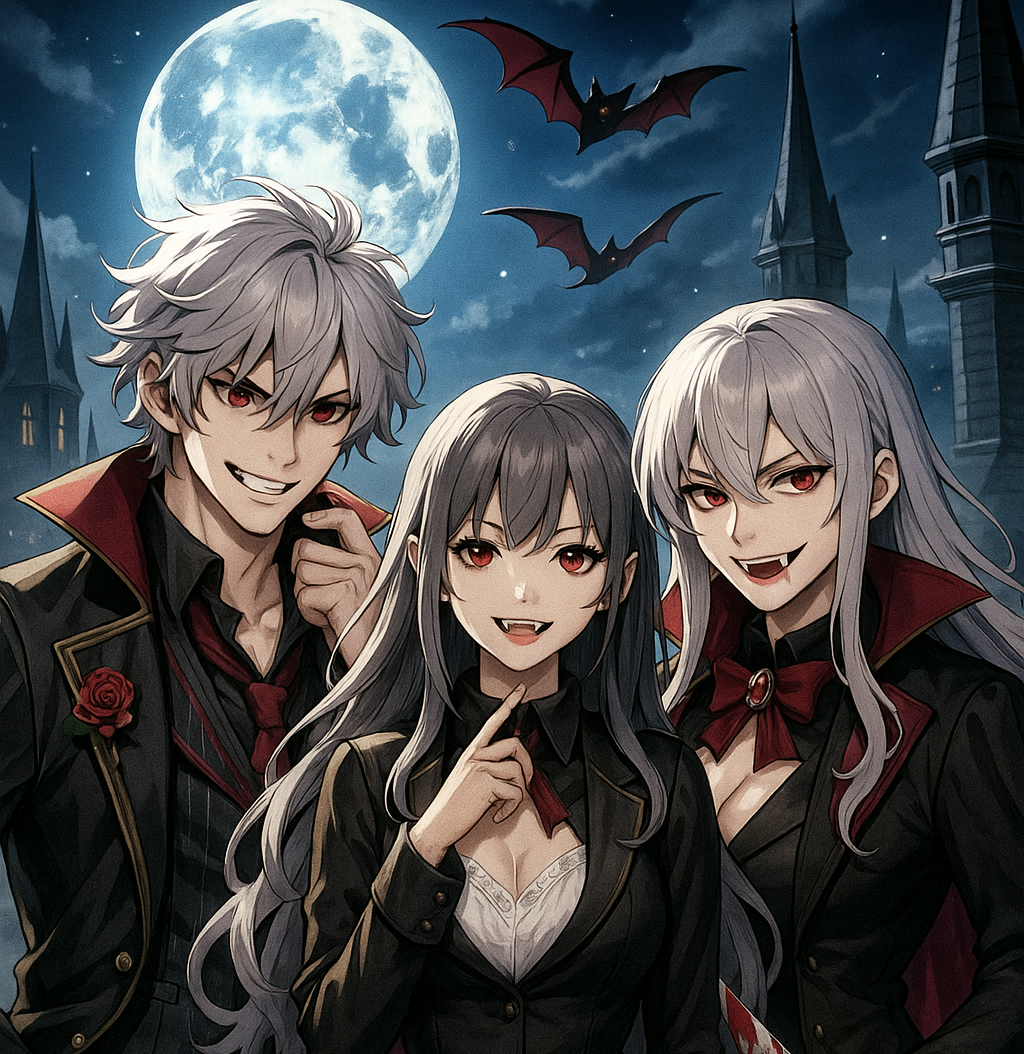 Cover art for Vampire's Royal Hier, a dark scenario on AI Dungeon