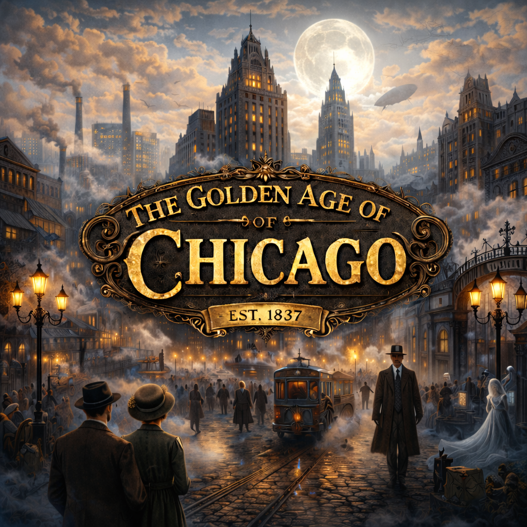 Cover art for The Golden Age of Chicago, a chicago scenario on AI Dungeon