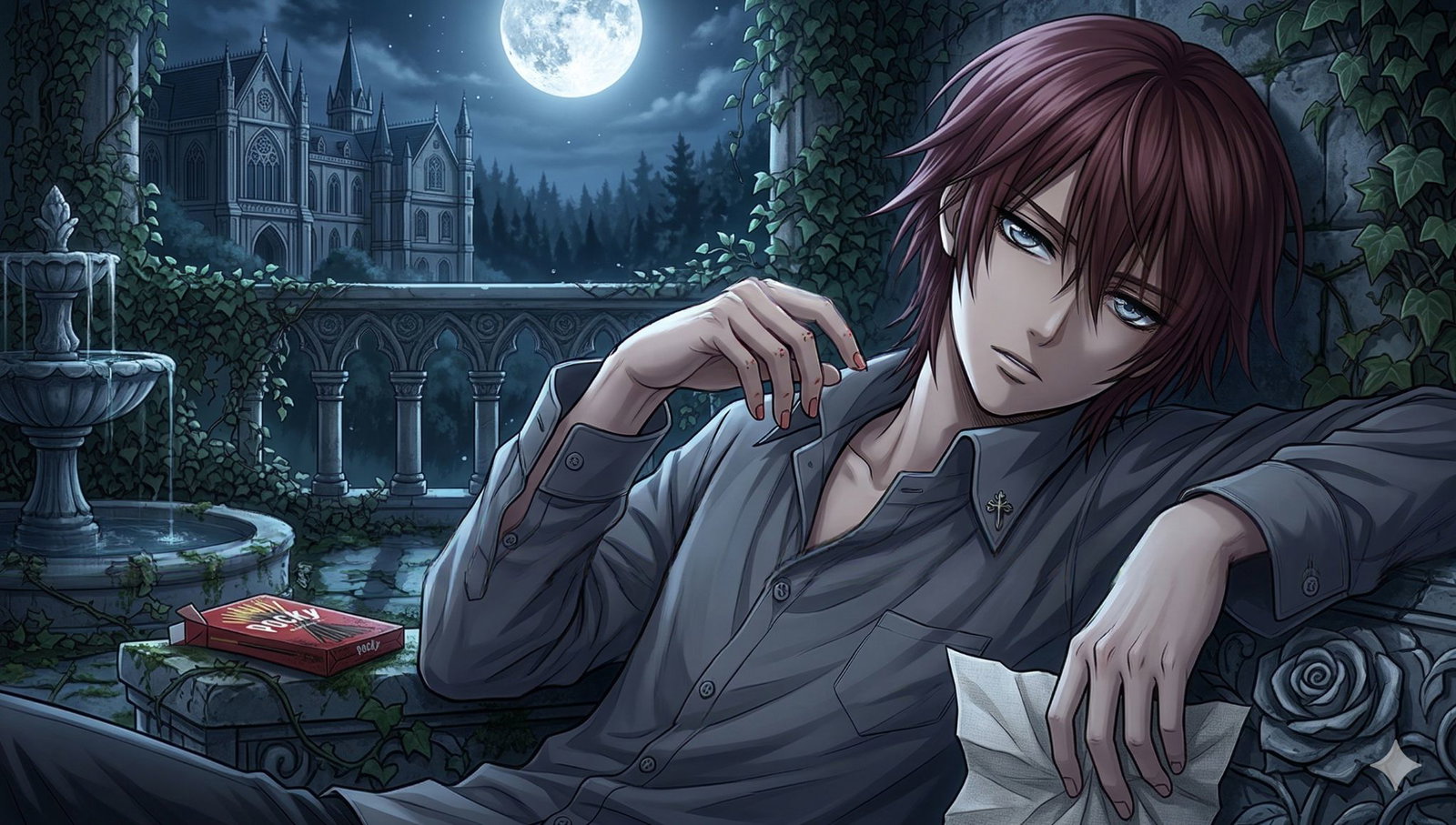 Cover art for The Glass Prince: Senri Shiki, a vampire scenario on AI Dungeon