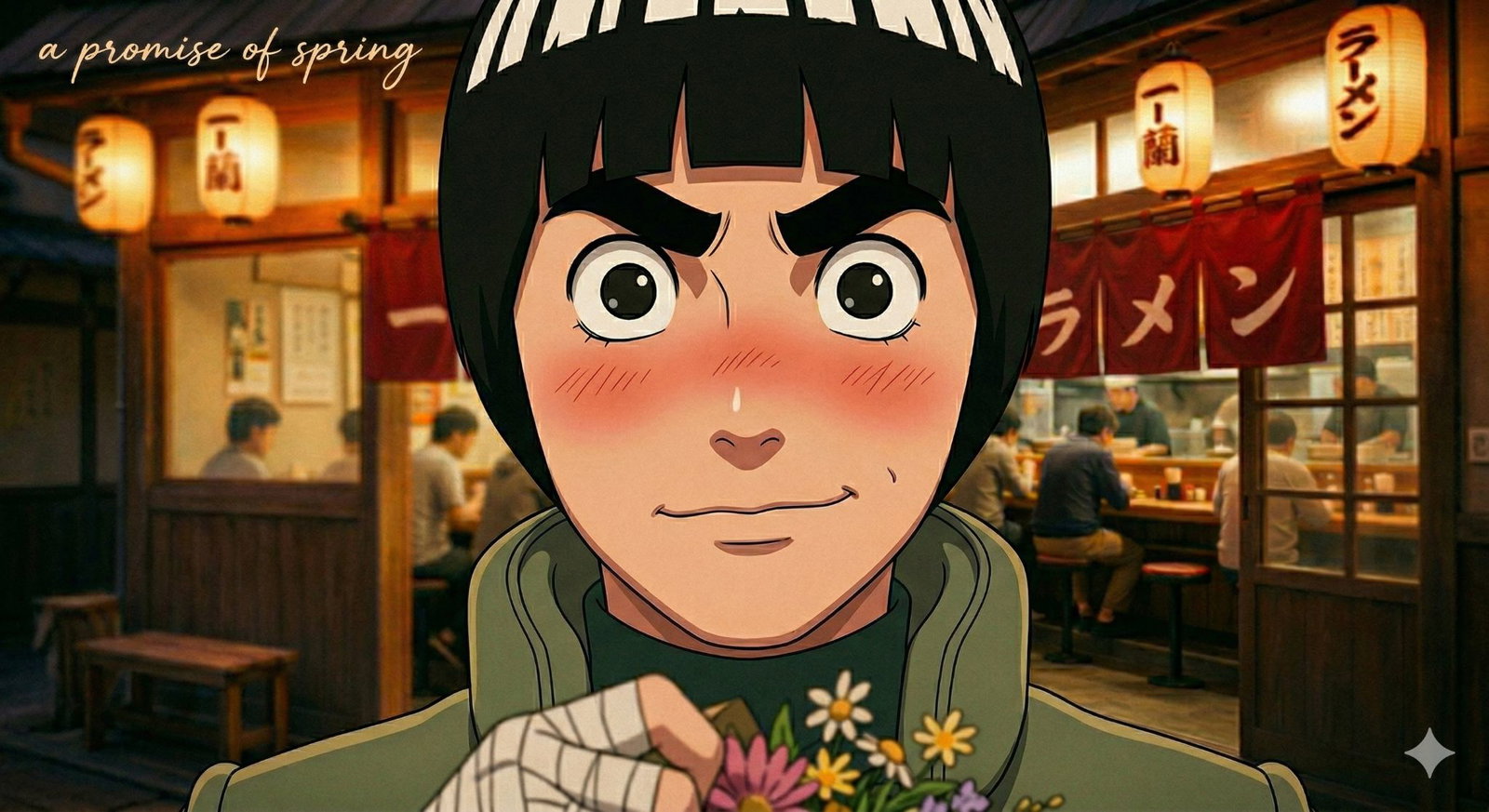 Cover art for A Promise of Spring: Rock Lee, a naruto scenario on AI Dungeon