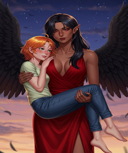 Cover art for Saved by a not quite Angel, a magic scenario on AI Dungeon