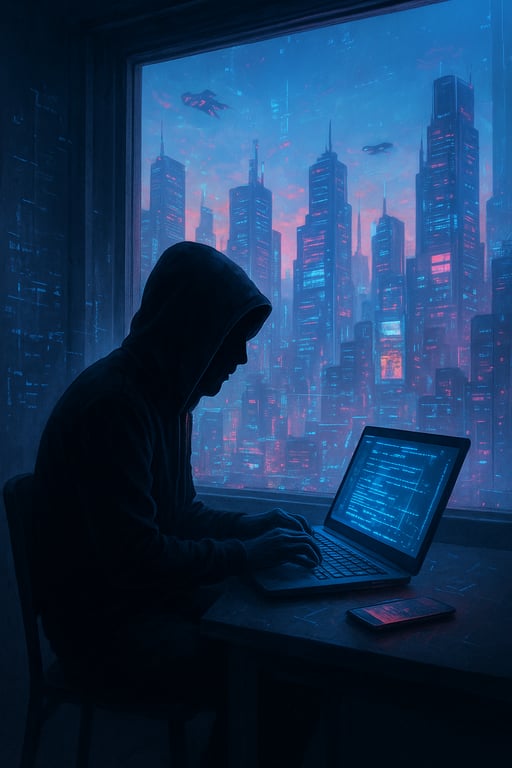 Cover art for NEURAL BREACH, a hacking scenario on AI Dungeon