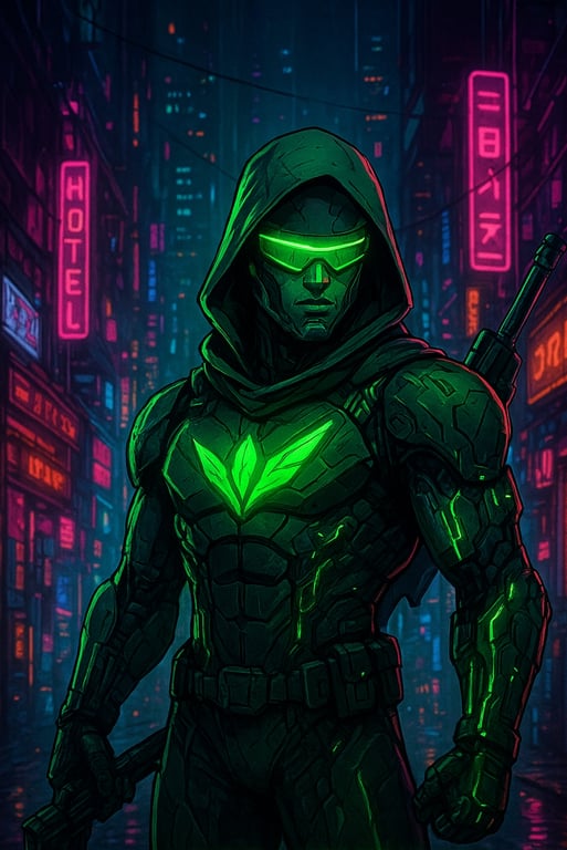 Cover art for π NEON REBIRTH, a rebellion scenario on AI Dungeon