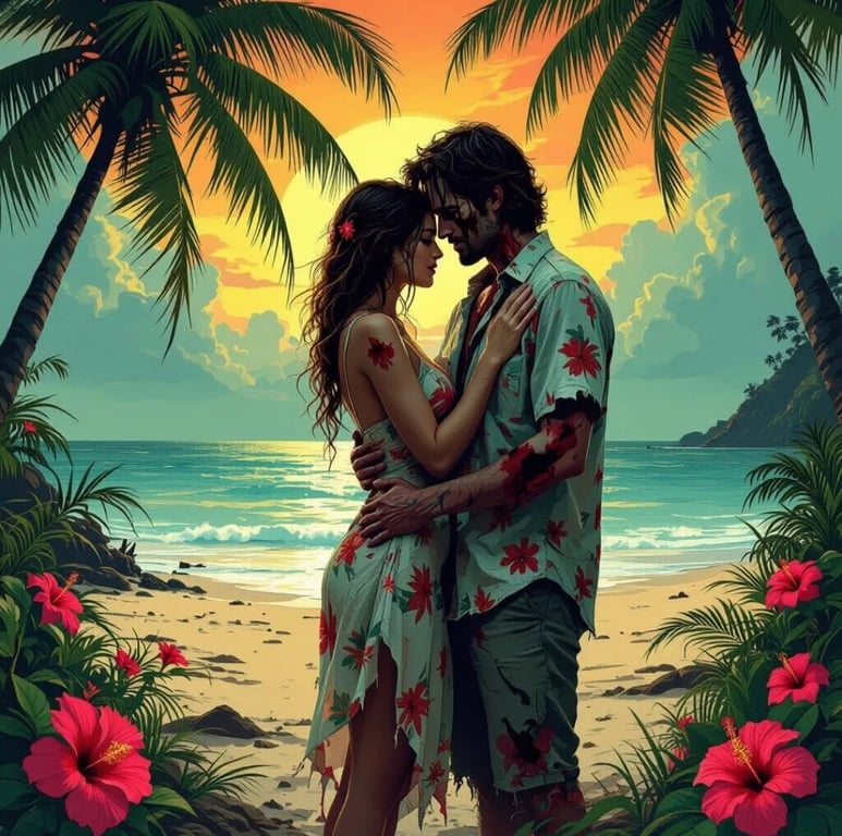 Cover art for Love Island: Apocalypse Edition, a romance scenario on AI Dungeon