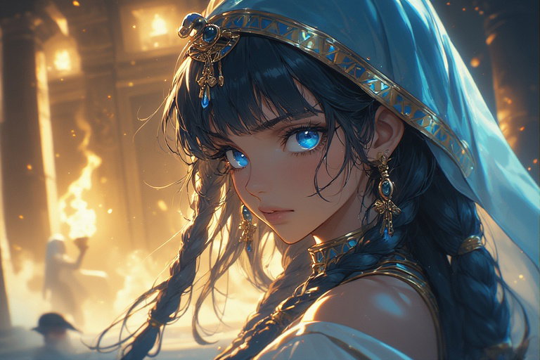 Cover art for Touched by Two Masters, an egypt scenario on AI Dungeon