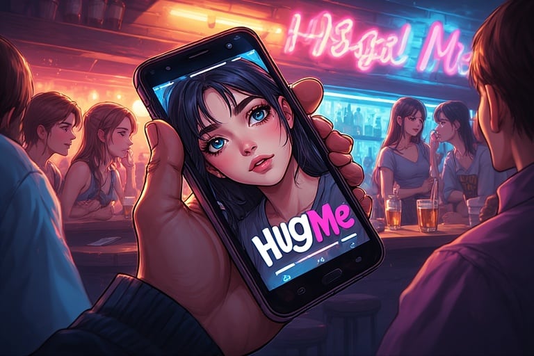 Cover art for 𝗛𝘂𝗴 𝗠𝗲!, a sci fi scenario on AI Dungeon