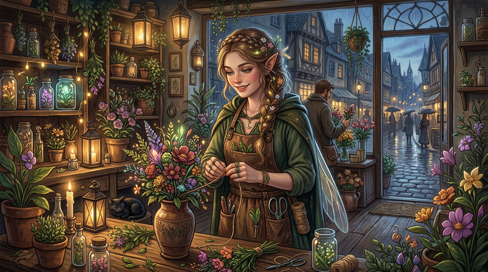 Cover art for A Fae in the City, an iridium scenario on AI Dungeon