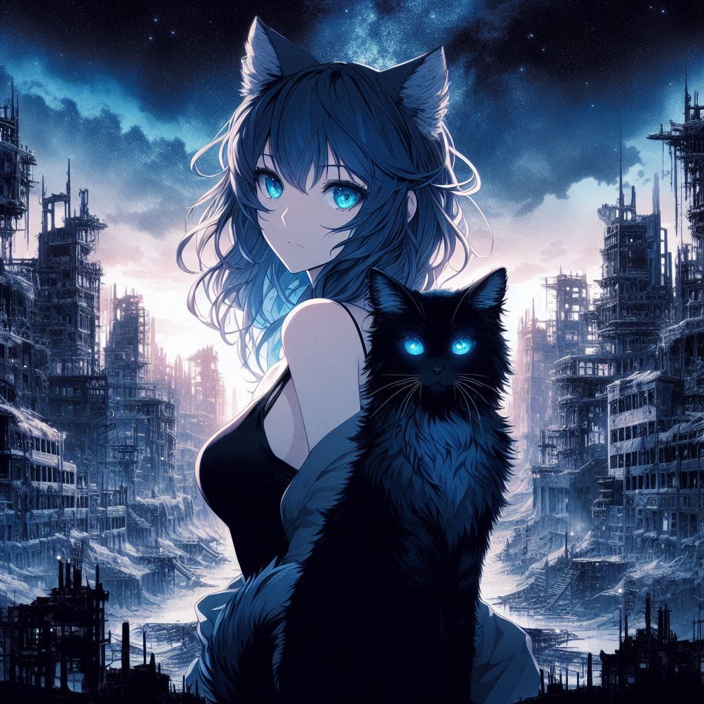 Cover art for The Cat Apocalypse, a cats scenario on AI Dungeon