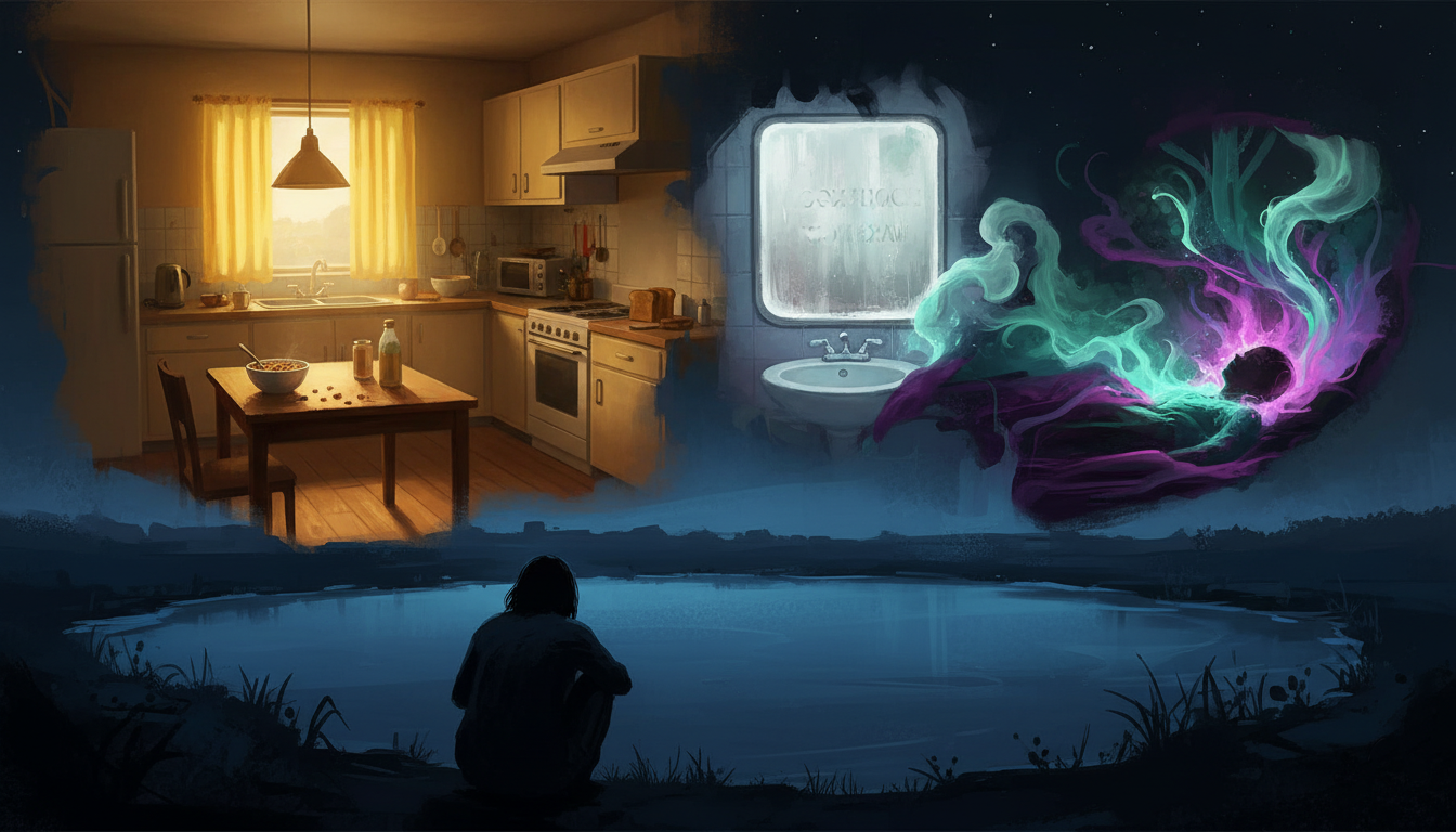 Cover art for With Eyes Wide Open, an iridium scenario on AI Dungeon