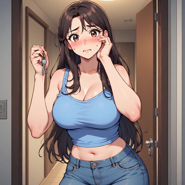 Cover art for Sorry, Wrong Door!, a romance adventure on AI Dungeon