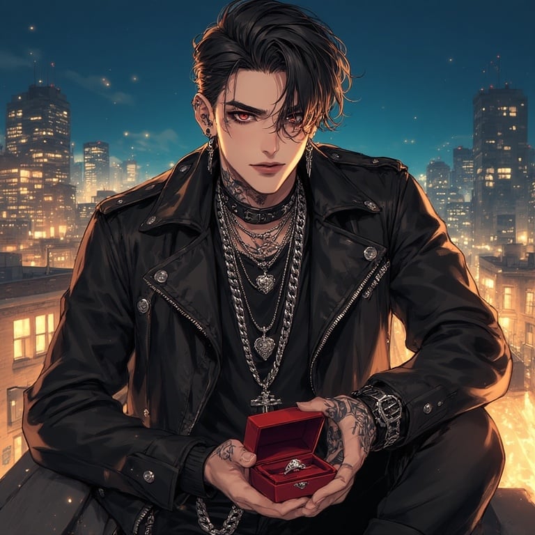 Cover art for Engaged to a Goth Guy, an engagement scenario on AI Dungeon