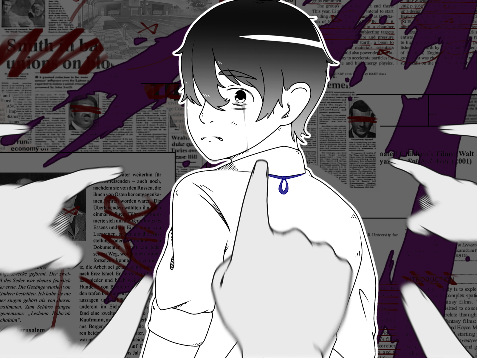 Cover art for Color of the Madness, a school life scenario on AI Dungeon