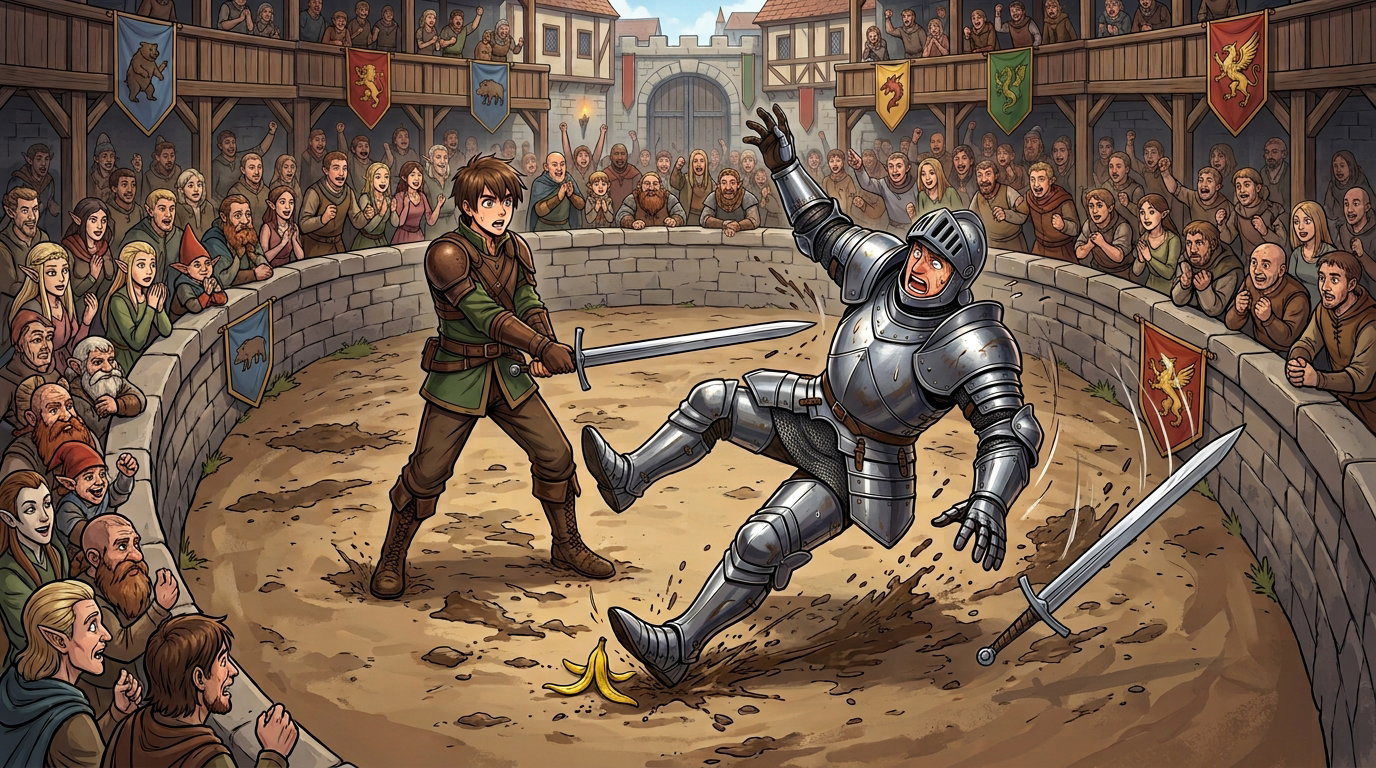 Cover art for ðŸŽI Meant To Do That, a fantasy scenario on AI Dungeon