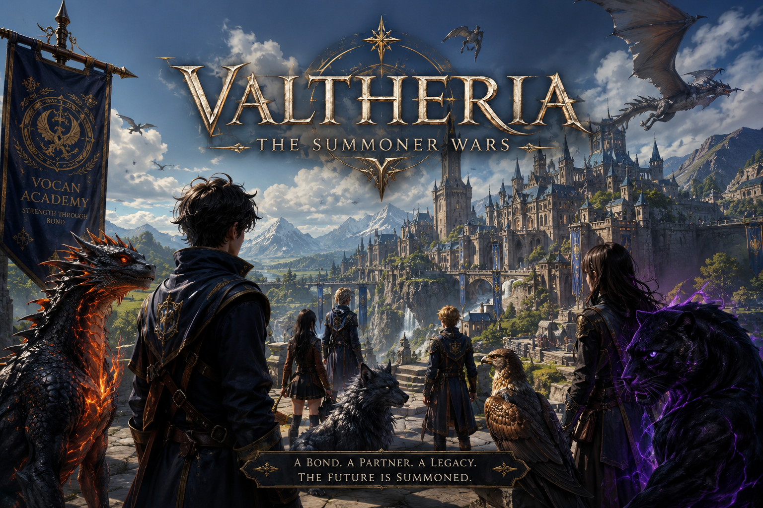 Cover art for Valtheria: The Summoners WarNew World, a fantasy world on Voyage