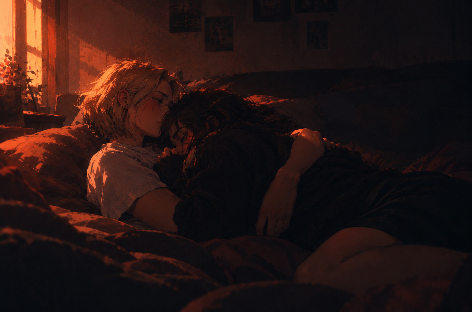 Cover art for Safe in Your Arms, a romance scenario on AI Dungeon