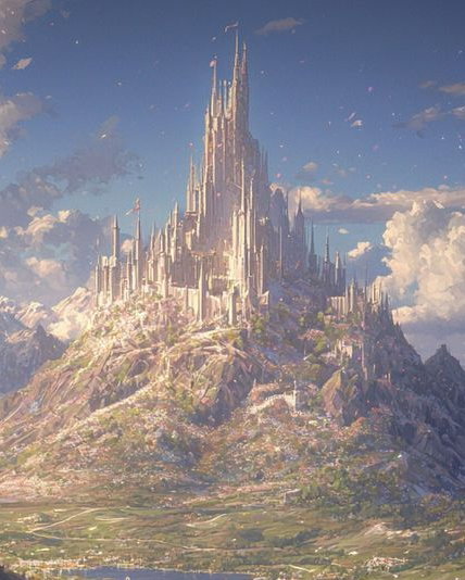 Cover art for Aetherbloom: The Serene Realm, a dragon scenario on AI Dungeon