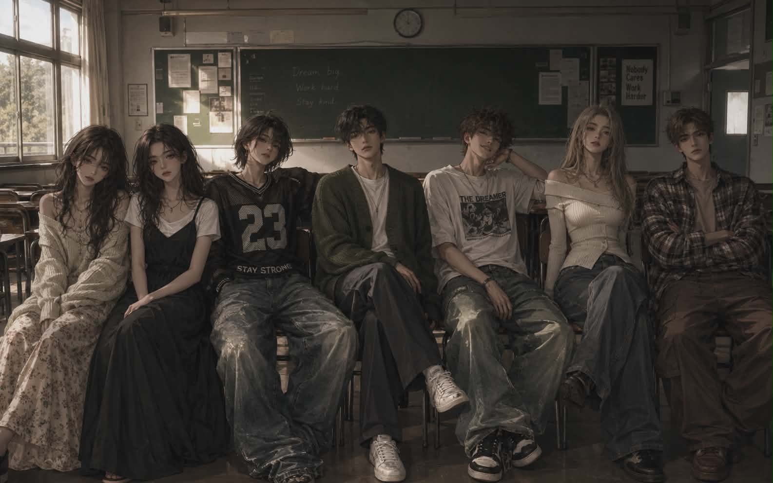 Cover art for The Worst Section in Class, a school drama scenario on AI Dungeon