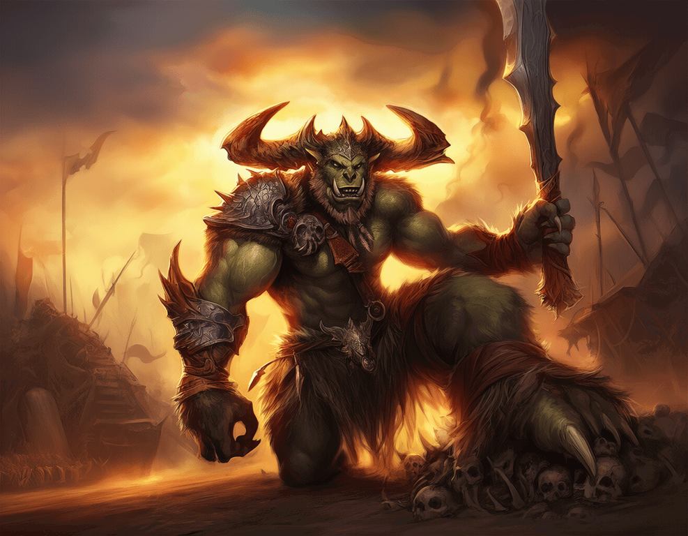 Cover art for The Orcs of The High Hills, a fantasy scenario on AI Dungeon