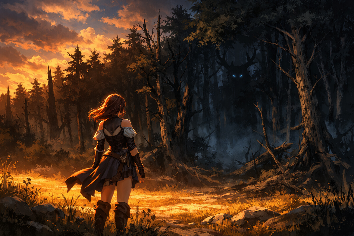 Cover art for The Last Monster, a fantasy scenario on AI Dungeon