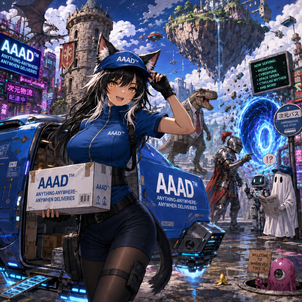 Cover art for Multiversal Postal Service - AAAD™ , a fantasy scenario on AI Dungeon