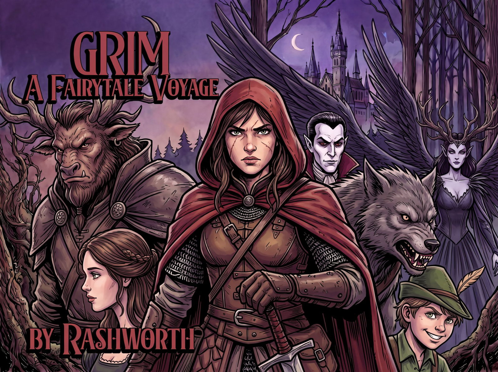 Cover art for GRIM, a fantasy world on Voyage