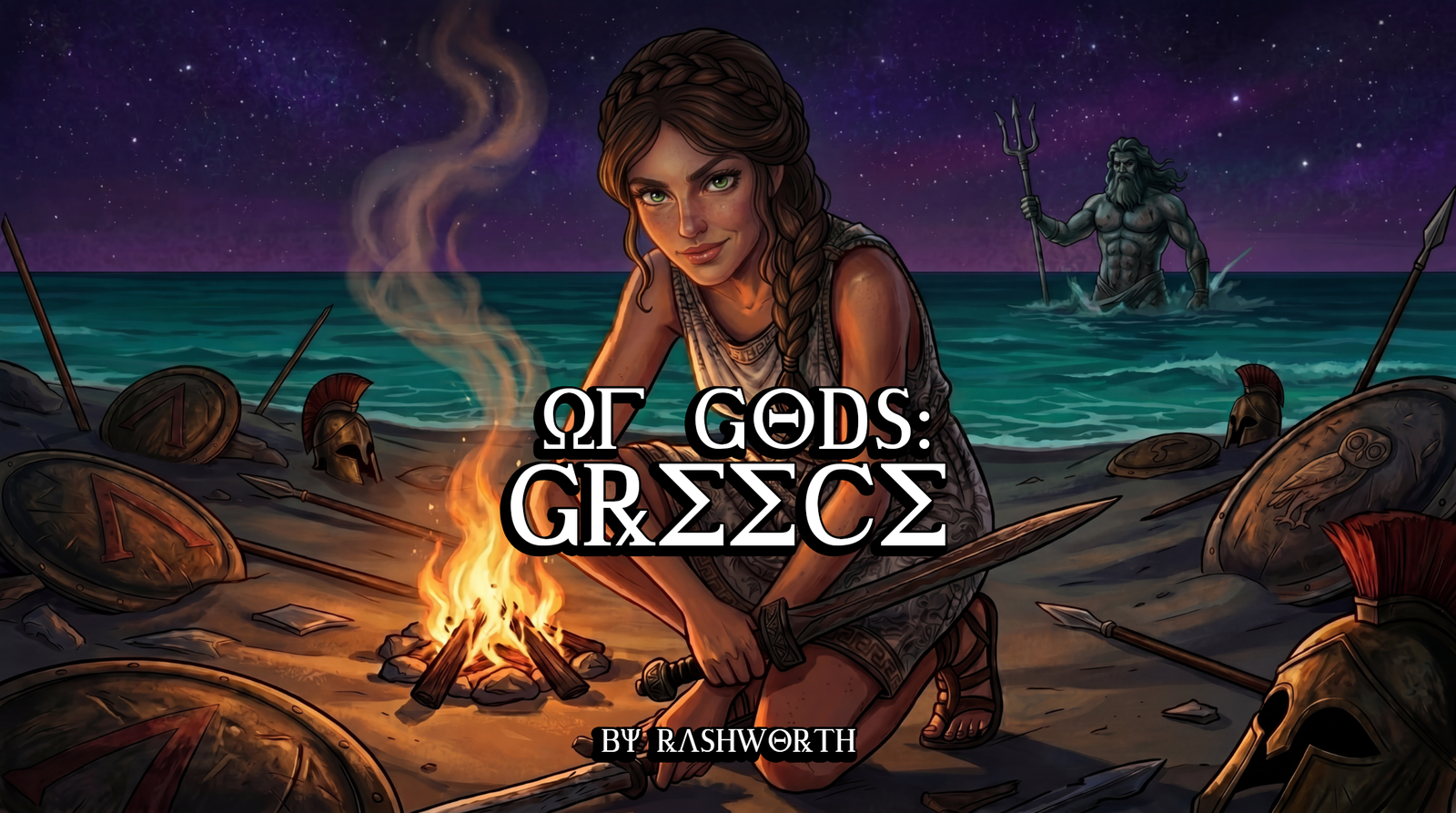 Cover art for OF GODS: Greek Mythology, a mythology world on Voyage